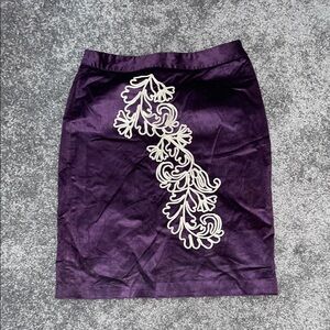 Elegant Purple Skirt with Embroidered Detail